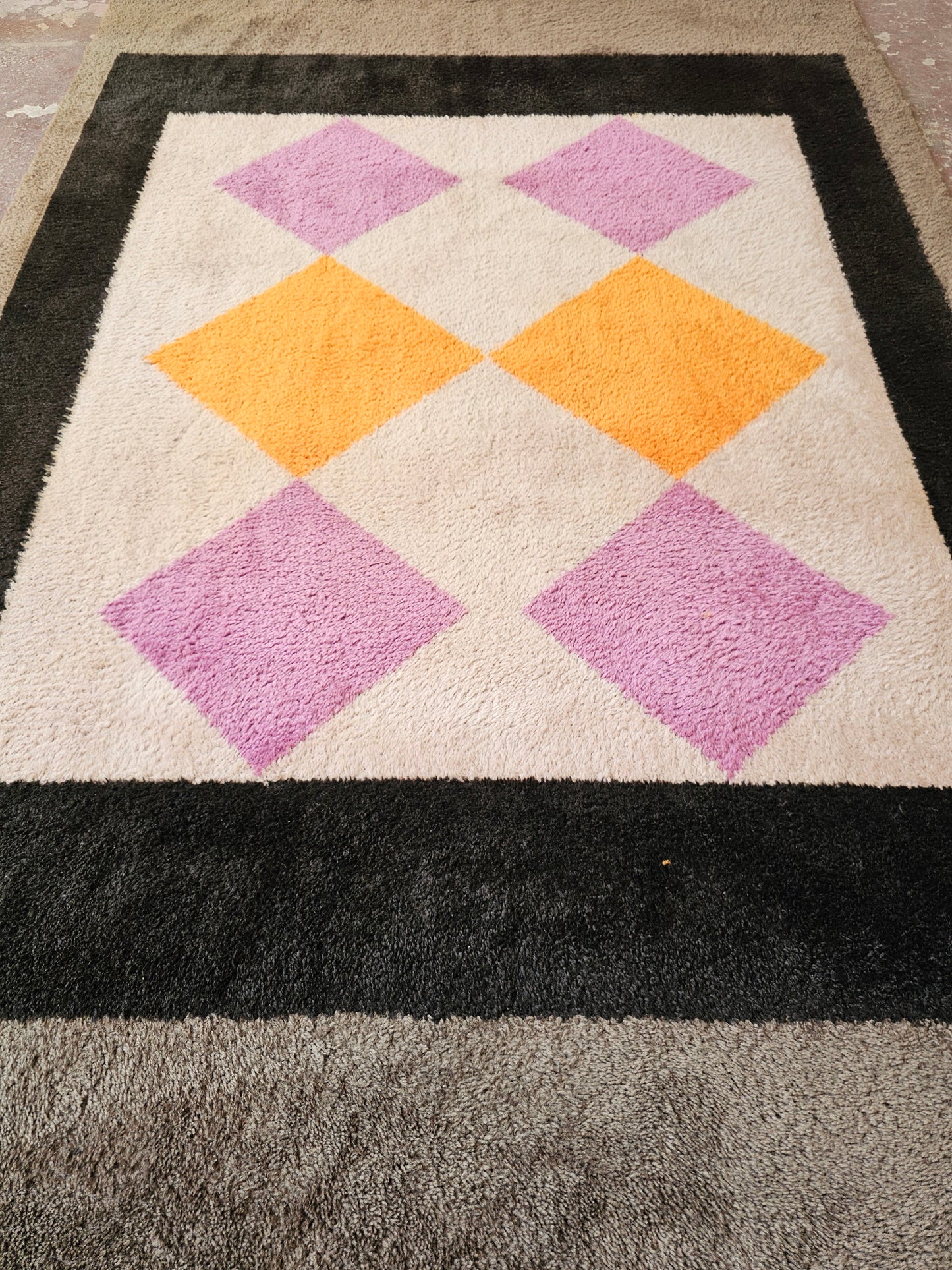 Tappeto vintage geometrico 1970