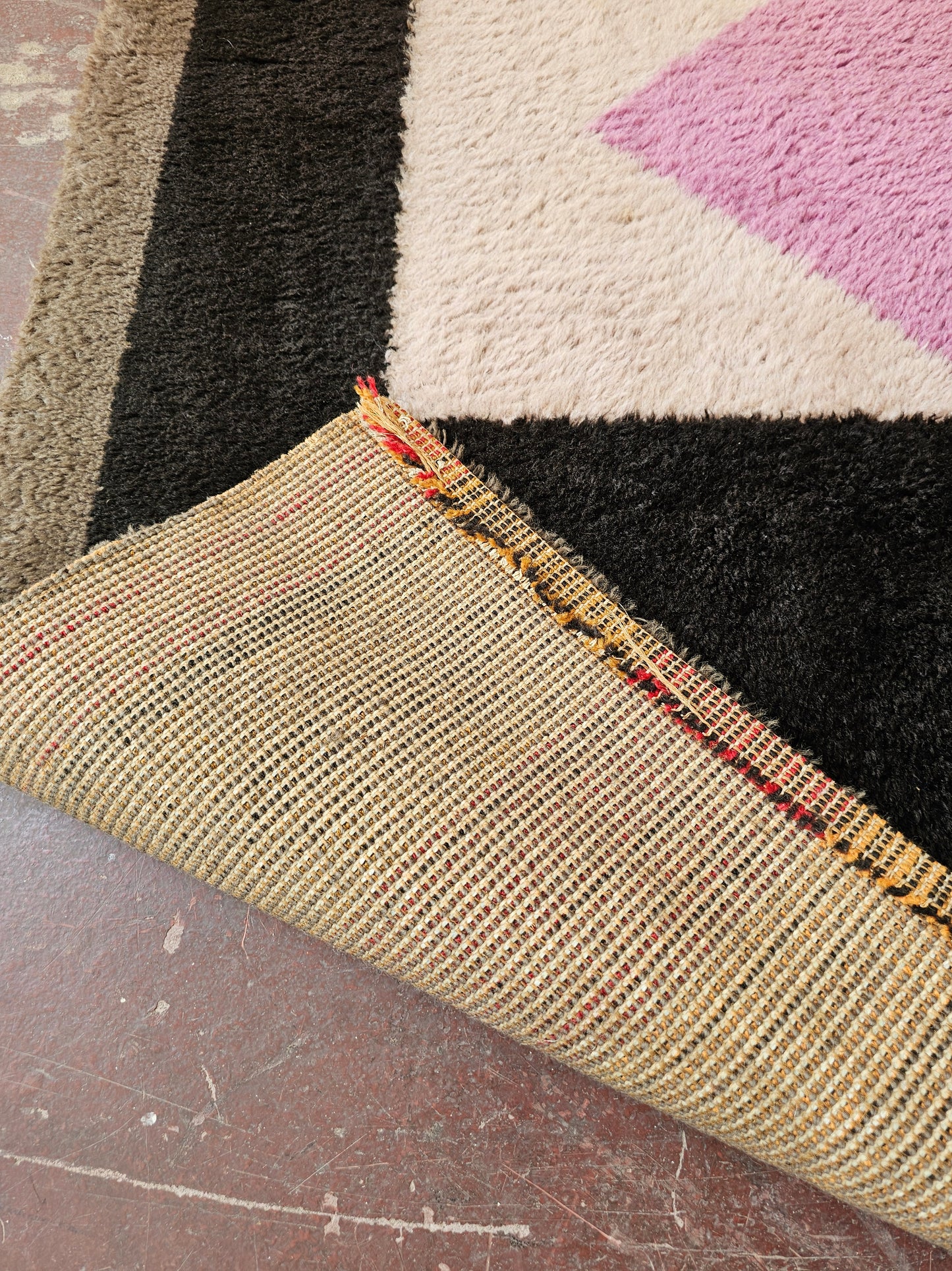 Tappeto vintage geometrico 1970