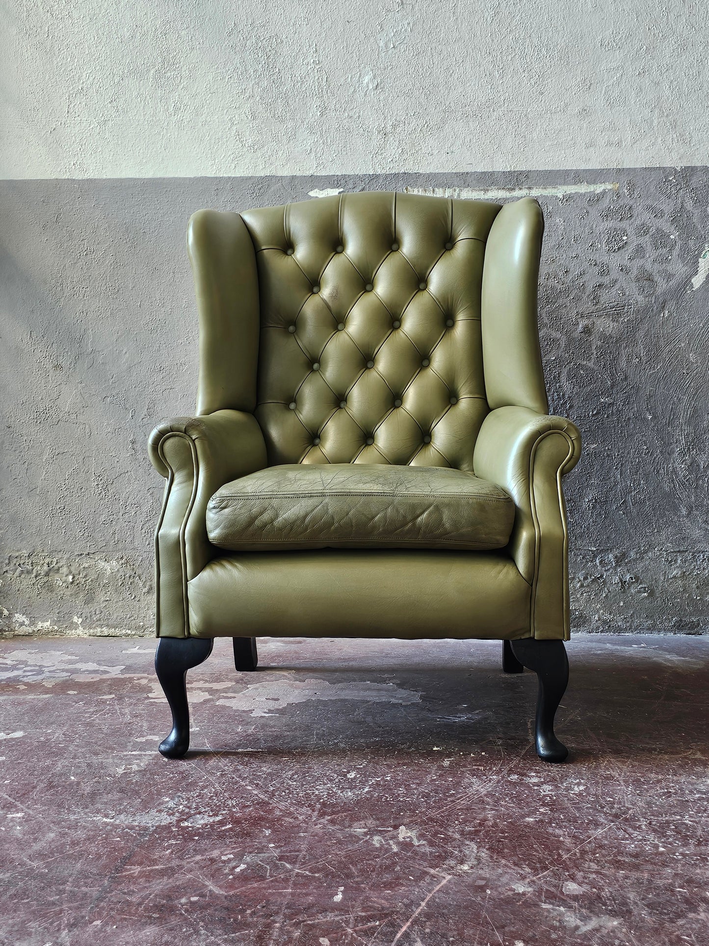 Poltrona Chesterfield in pelle