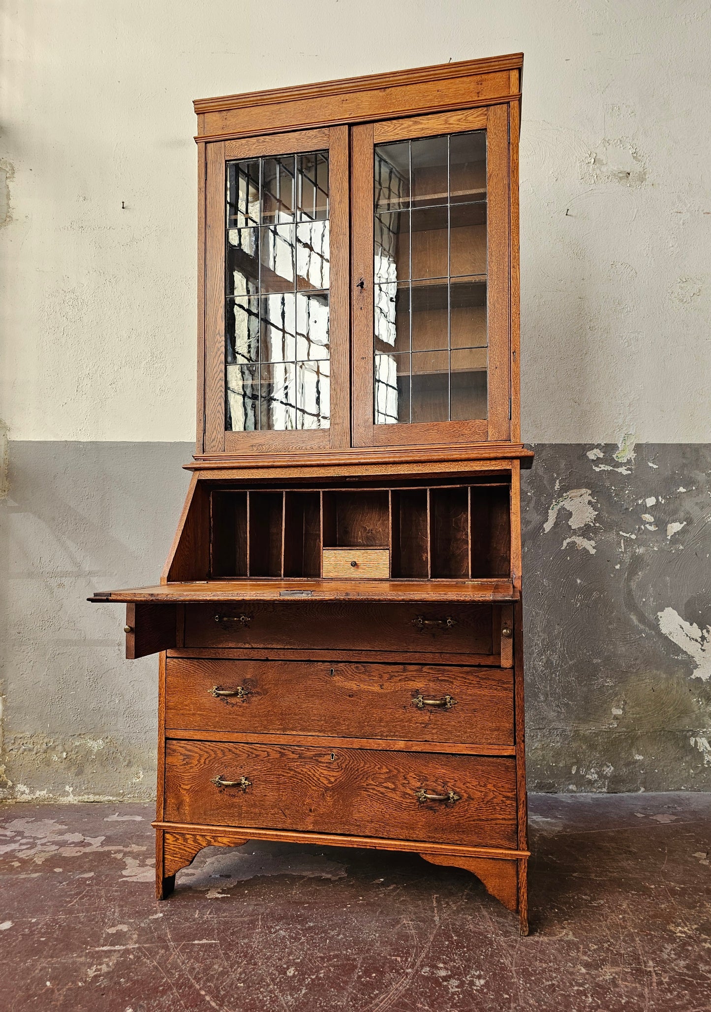 Trumeau inglese in rovere 1800