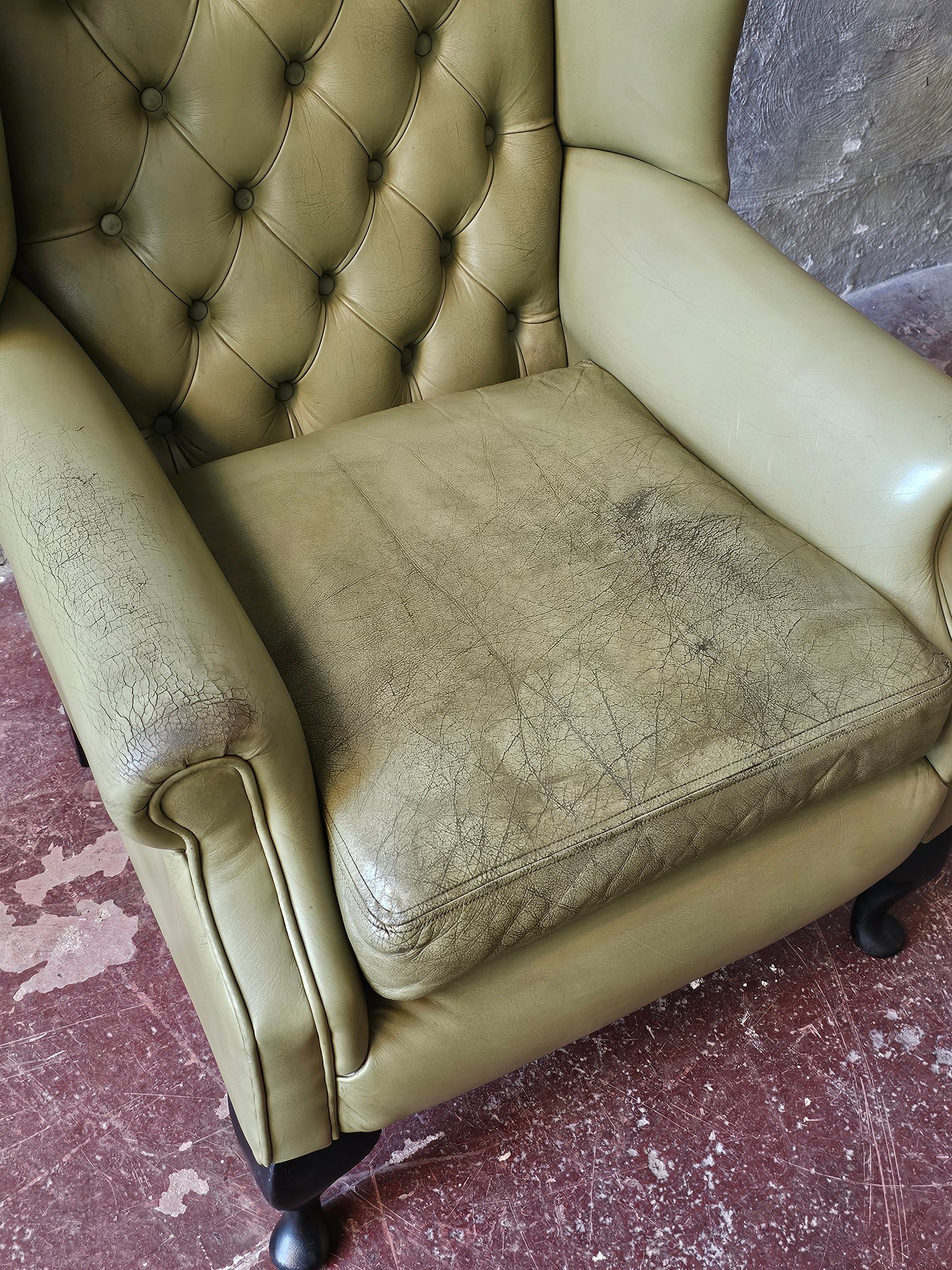 Poltrona Chesterfield in pelle