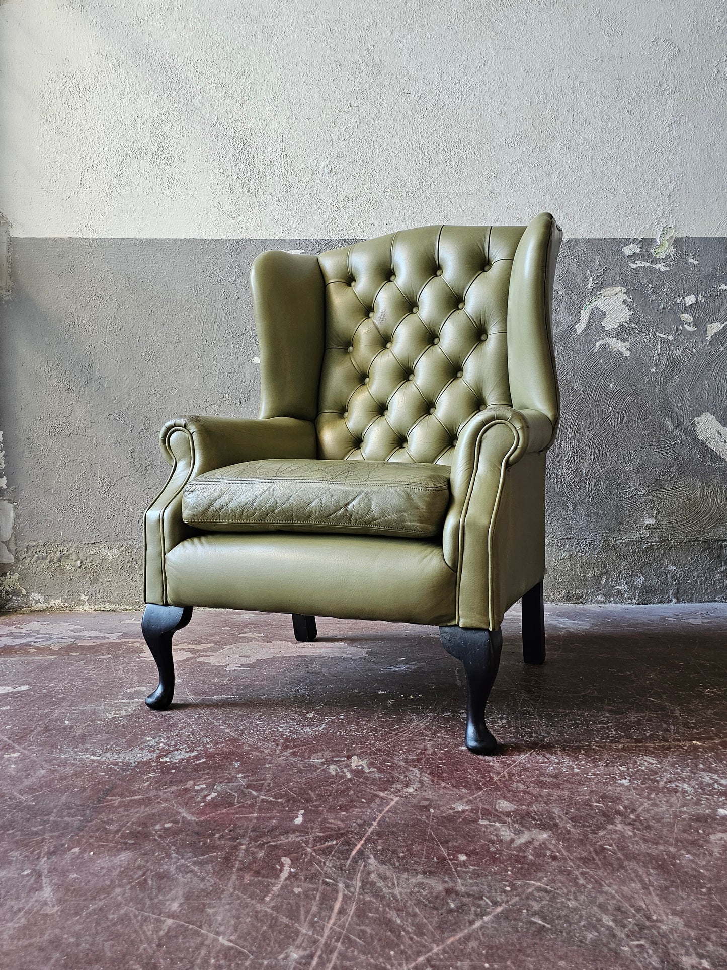 Poltrona Chesterfield in pelle