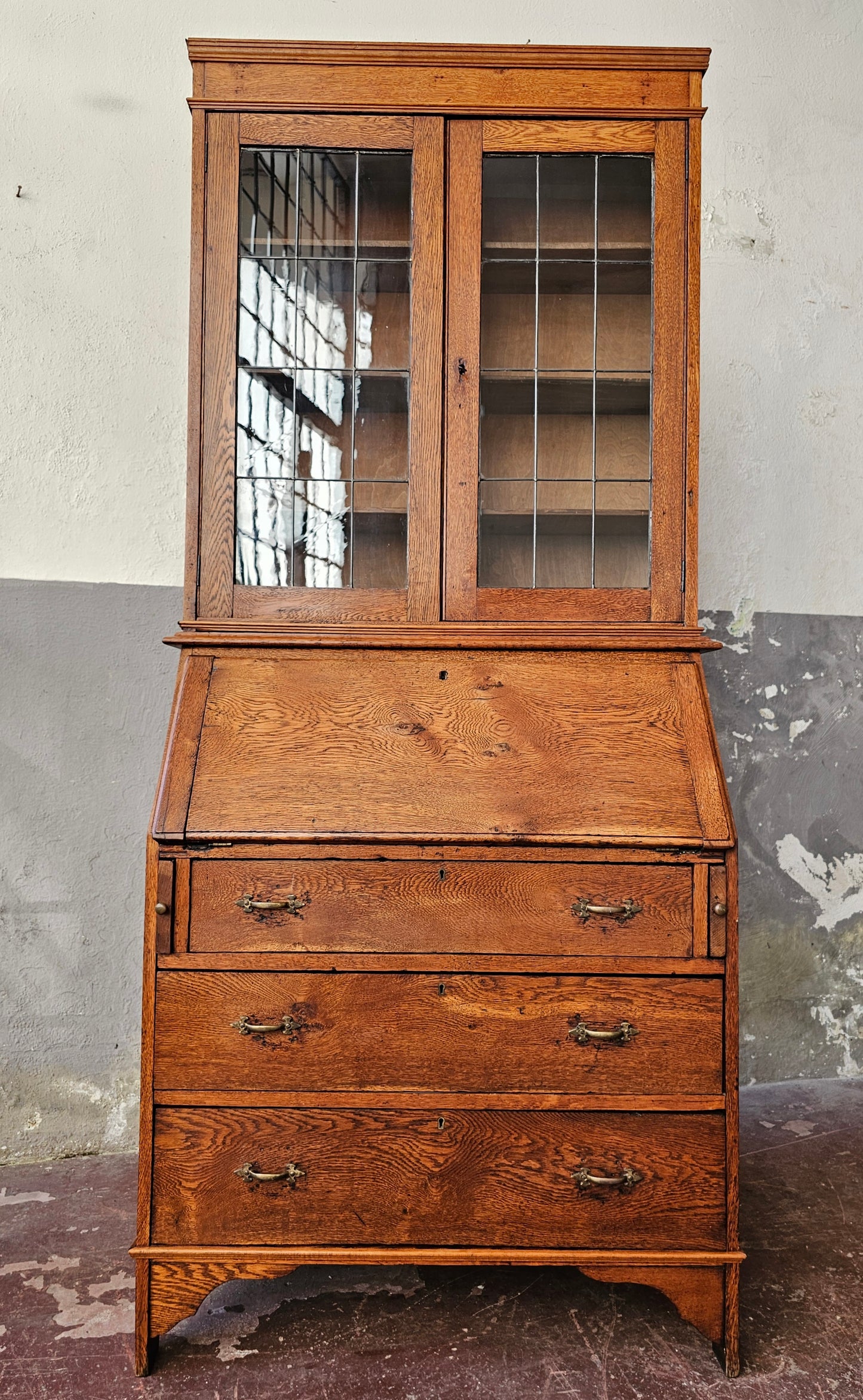 Trumeau inglese in rovere 1800